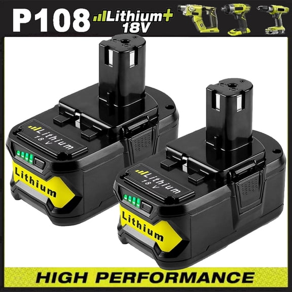 2PACK 18V 8.0Ah For RYOBI P108 One Plus High Capacity Battery Lithium-Ion New