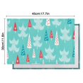 thumbnail image 6 of Turquoise Christmas Tree Pattern Summer Placemats Table Placemats Set Of 4-Linen Kitchen Washable Placemats Table Mats 11.8"x17.7" Non-Slip Heat Resistant, 6 of 6