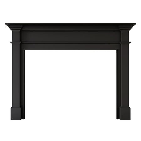 

Modern Ember Lakeport Traditional Wood Fireplace Mantel Surround Kit Black With 56 Inch Opening | Elegant Design with Decorative Trim Molding