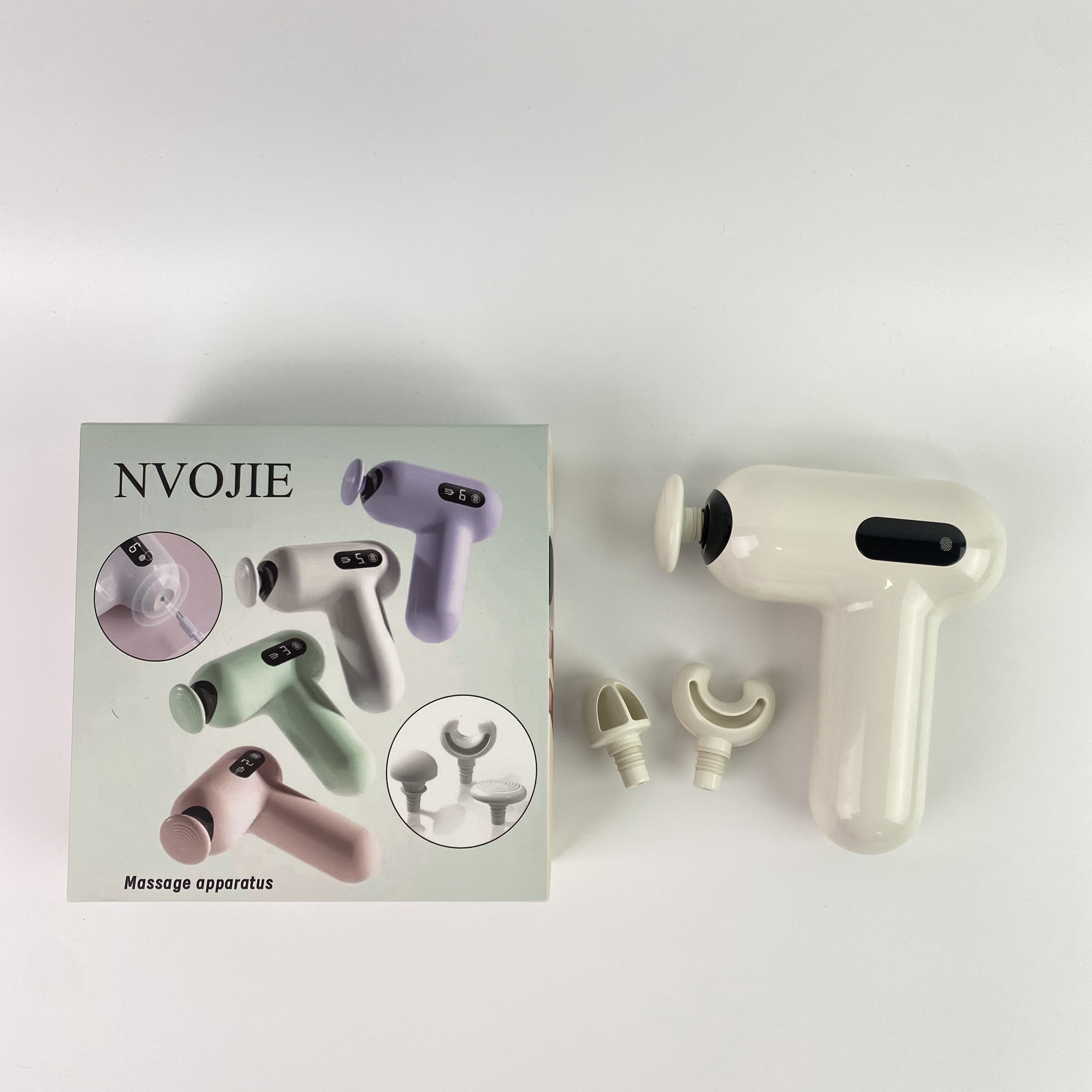 NVOJIE Massage apparatus,Massage Gun, Pocket-Sized Deep Tissue Massager Gun, Portable Percussion Muscle Massager Gun, Ultra Small & Quiet Muscle Massage Gun with Carry Case