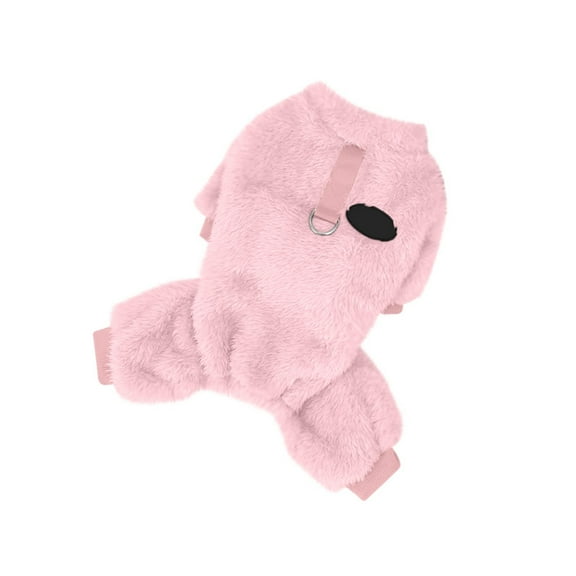 FYTPOV Dog Coat, Soft Fleece Jacket Plush Sweater Vest Thick Dog Jackets for Winter Warm Clothes Cold Weather Coats for Small Dogs Apparel, Pet Warm Pullover, Pink, L