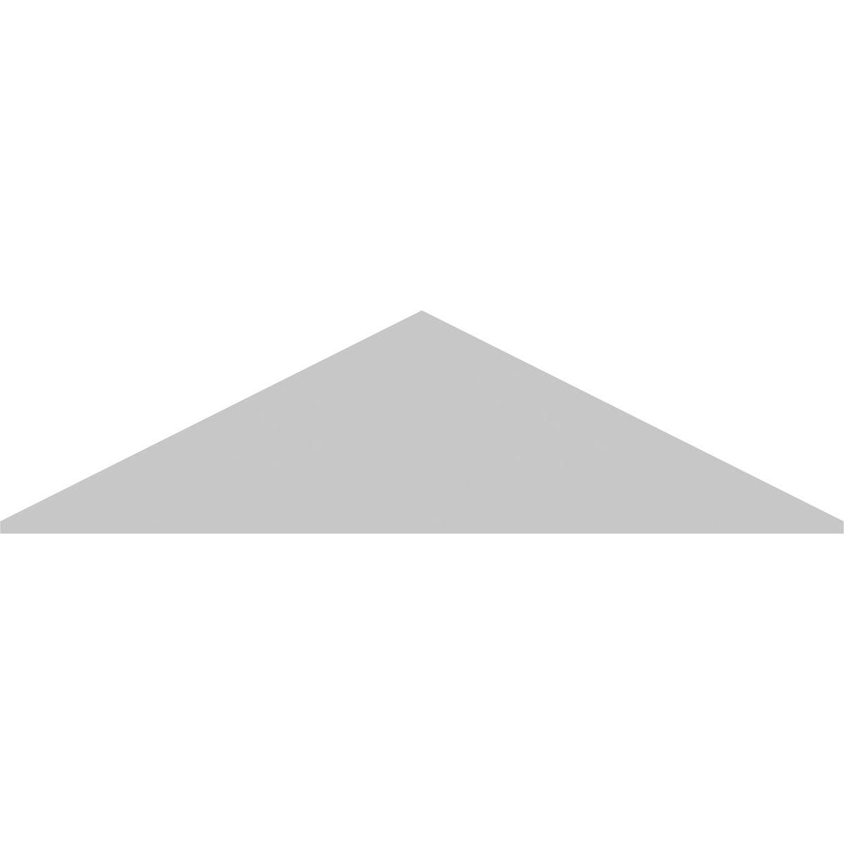Ekena Millwork 68"W x 18"H x 2"P (Pitch 6/12) Peaked Cap 3 Spoke Architectural Grade PVC Pediment