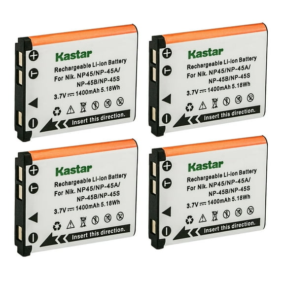 Kastar FNP-45 Battery 4-Pack Replacement for Fujifilm FinePix Z808EXR FinePix Z900EXR FinePix Z909EXR FinePix Z950EXR FinePix Z1000EXR FinePix Z1010EXR FinePix Z2000EXR Camera
