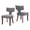 Gray, variant on Hassch 2 Pack Chenille Upholstered Kitchen Side Chairs in Black, Modern Dining Chairs with Ergonomic Curved Backrest, Copper Nailhead Trim, Gold Stainless Steel Legs, 300lbs Load Capacity