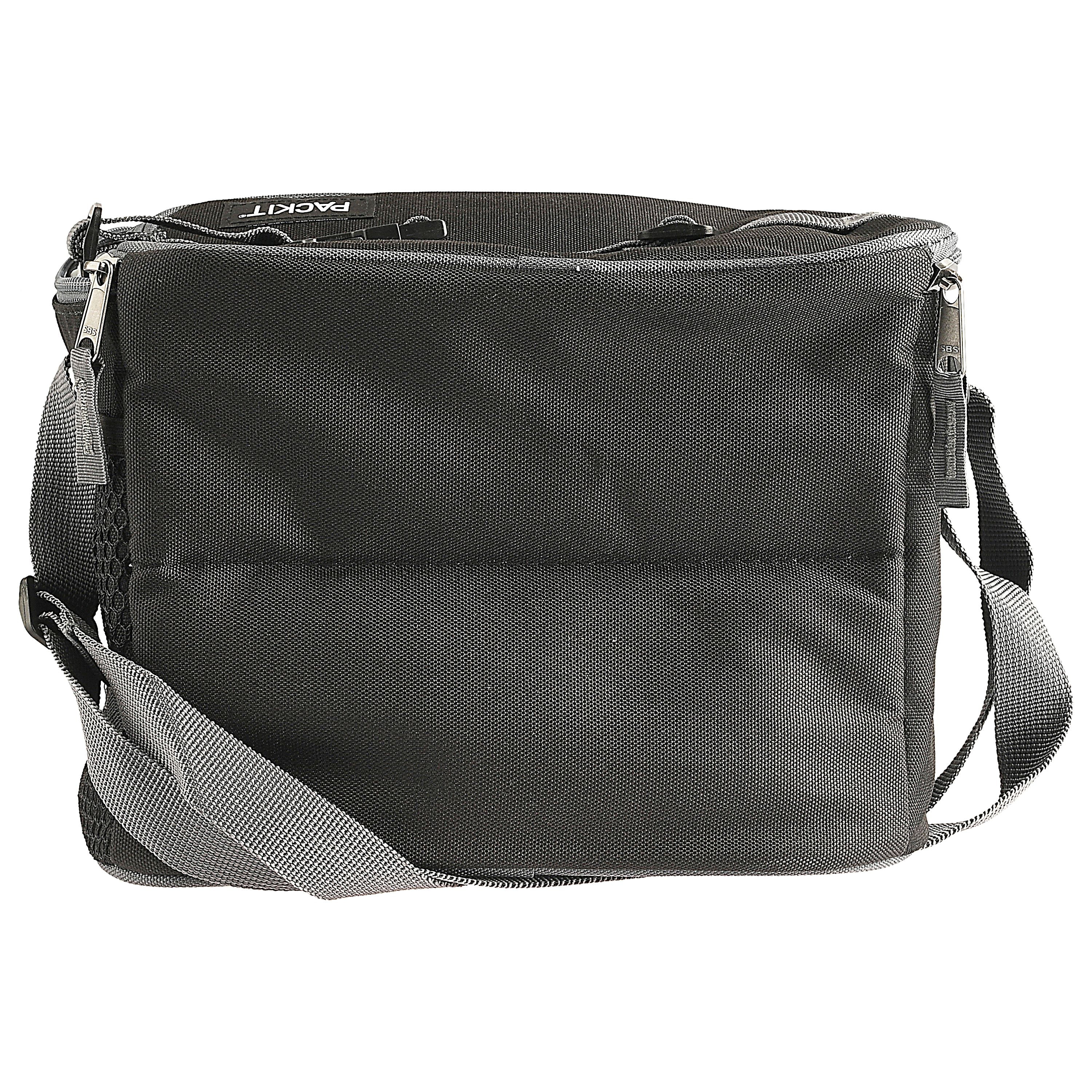 PackIt PK2 Freezable, Durable Lunch Cooler, Black, 9 Can Capacity