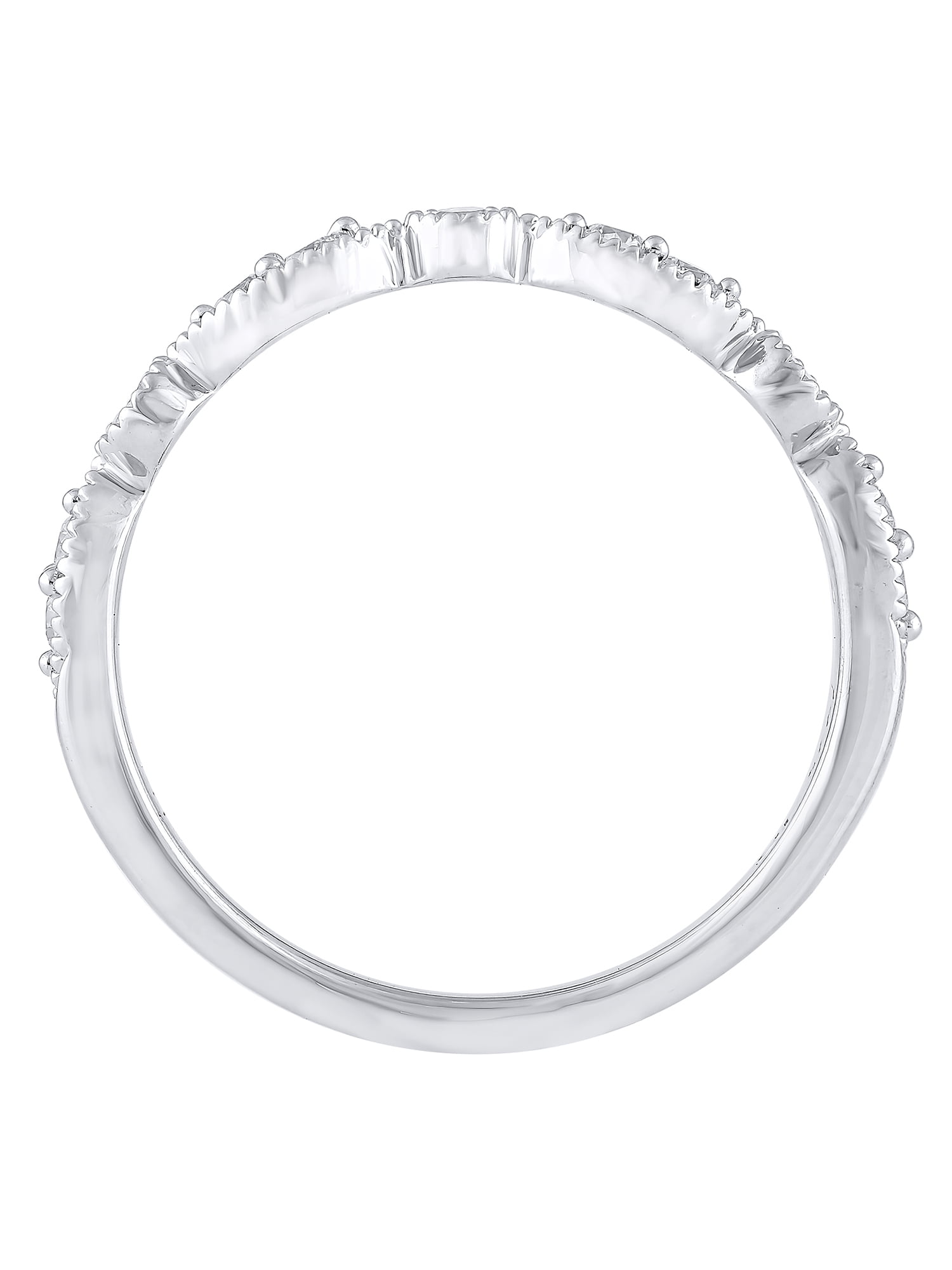 Brilliance Fine Jewelry 1/4 Carat (SI2, H-I) Lab Grown Diamond Women Wedding Band Sterling Silver