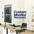thumbnail image 4 of Black Dual LCD Monitor Desk Mount Stand, Stacked Vertical 2 Screens up to 34", 4 of 8