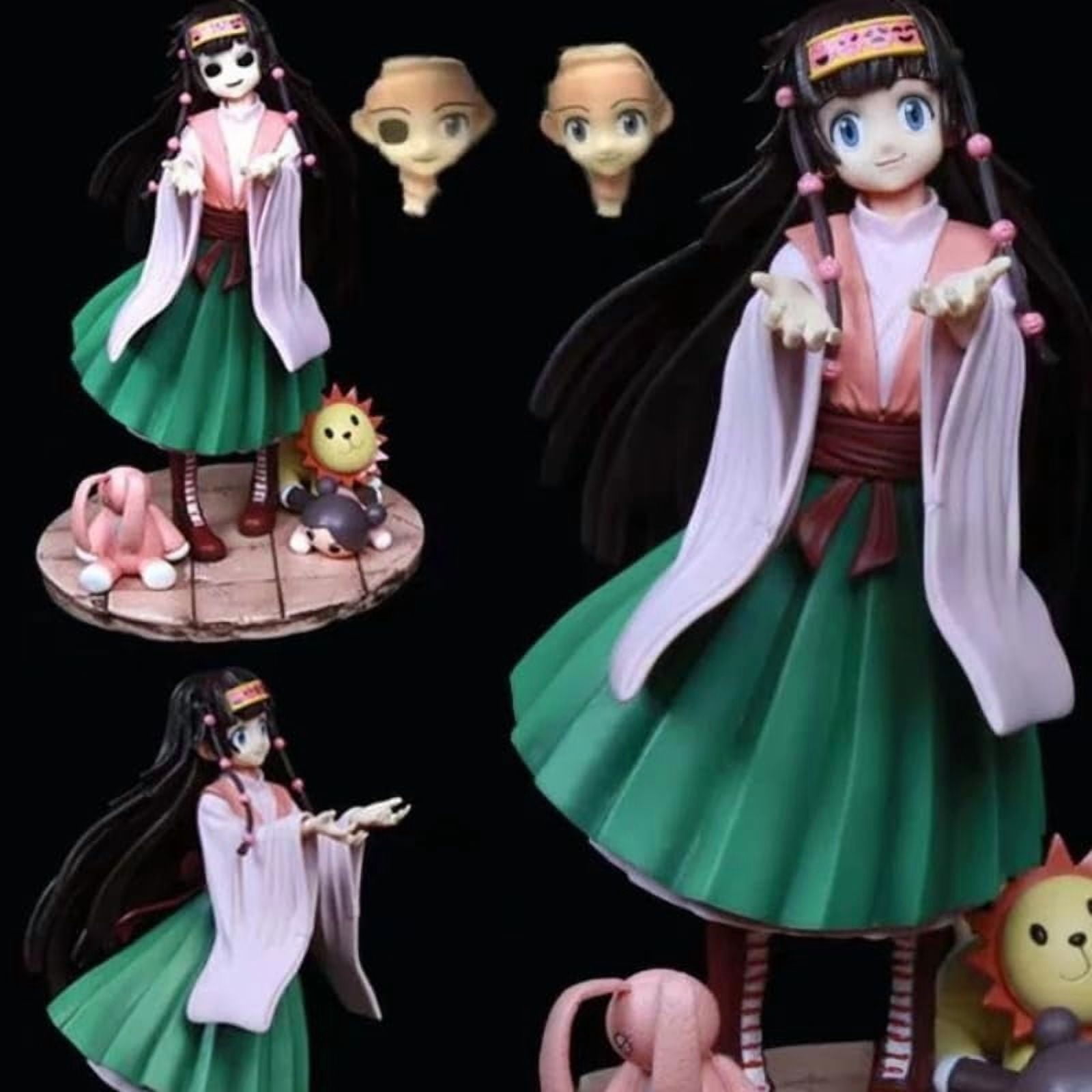 Alluka Zoldyck Action Figure Alluka Zoldyck with Replacement Face Figures Statue 25cm/9.8inch Handmade PVC Anime Manga Game Character Figurine Decoration Gift