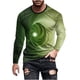 thumbnail image 2 of Blusas y camisas de manga larga con cuello redondo para hombre, blusa informal de manga larga con cuello redondo y estampado de rayas, blusa de poliéster para hombre, 2 of 5