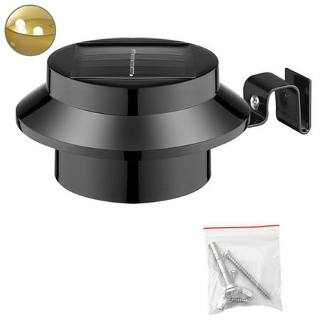

Solar Powered LED Light Outdoor Patio Garden Fence Induction Lamp 5W Rechargeable Lamp Black Warm Light