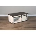 thumbnail image 5 of Sunny Designs 48" French Country Barn Door Coffee Table in Off-White/Dark Brown, 5 of 9