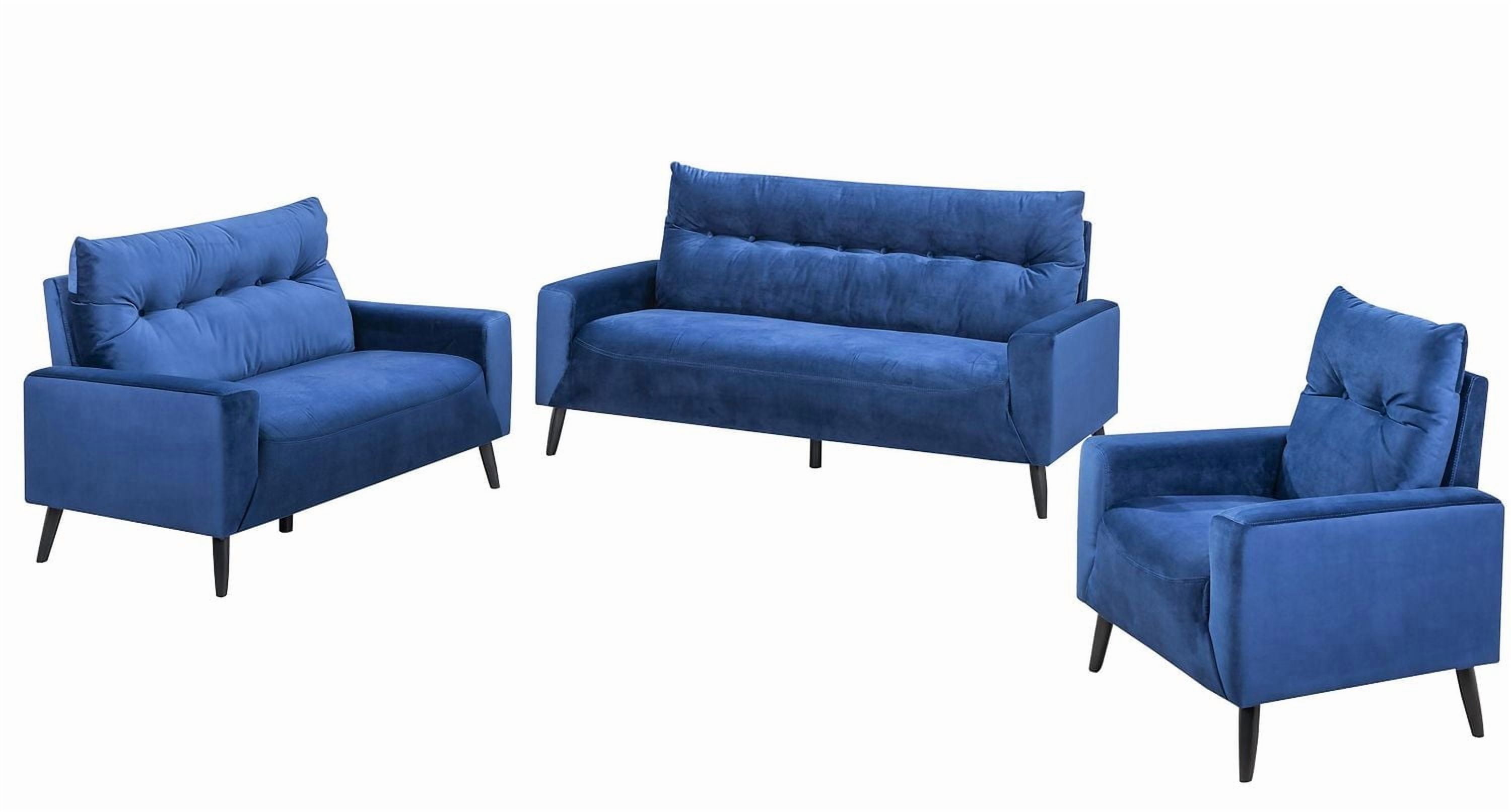 Topline Home Furnishings Loveseat, Blue Velvet