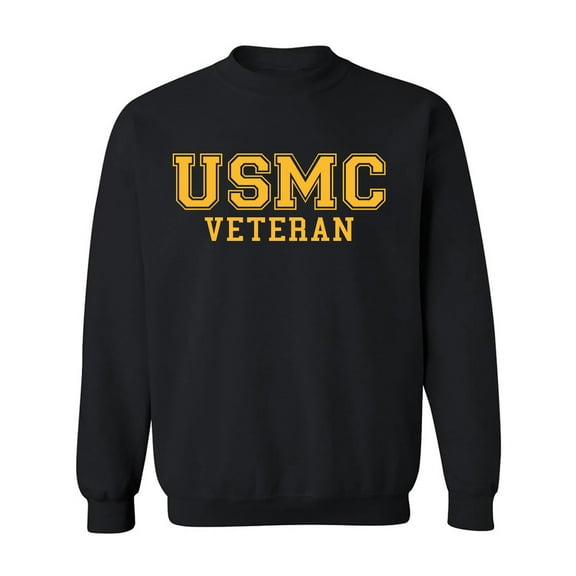 USMC Veteran Gold logo Crewneck Sweatshirt