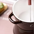 thumbnail image 5 of Ceramic Fondue Pot Set for Chocolate & Cheese, Tealight Powered Melting Warmer with 1 Fork for Parties, 5 of 10