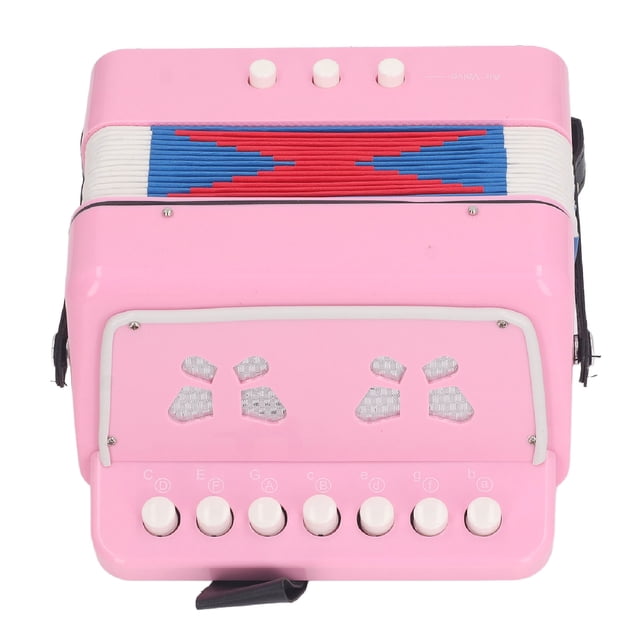 Acordeón De Botones Para Principiantes, Instrumento Musical Educativo, Control De 7 Teclas, 2 Bajos, Práctica Para Niños, Puesta En Escena