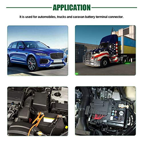 Keadic 8Pcs Copper Battery Terminals Negative and Positive Car Battery