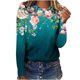 thumbnail image 2 of ICHUANYI Liquidación Moda Mujer Verano Sexy Doblez Impreso Regular Mujeres Manga Larga Cuello Redondo Botón Top ICHUANYI WER202308253270, 2 of 4