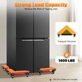 thumbnail image 2 of 4Pcs 1409 lbs Load Furniture Dolly Desk Cabinet Corner Mover Moving Carrier Roller, 2 of 10