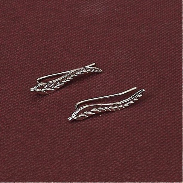 Clip trepador, puños y pendientes con forma de hoja de metal