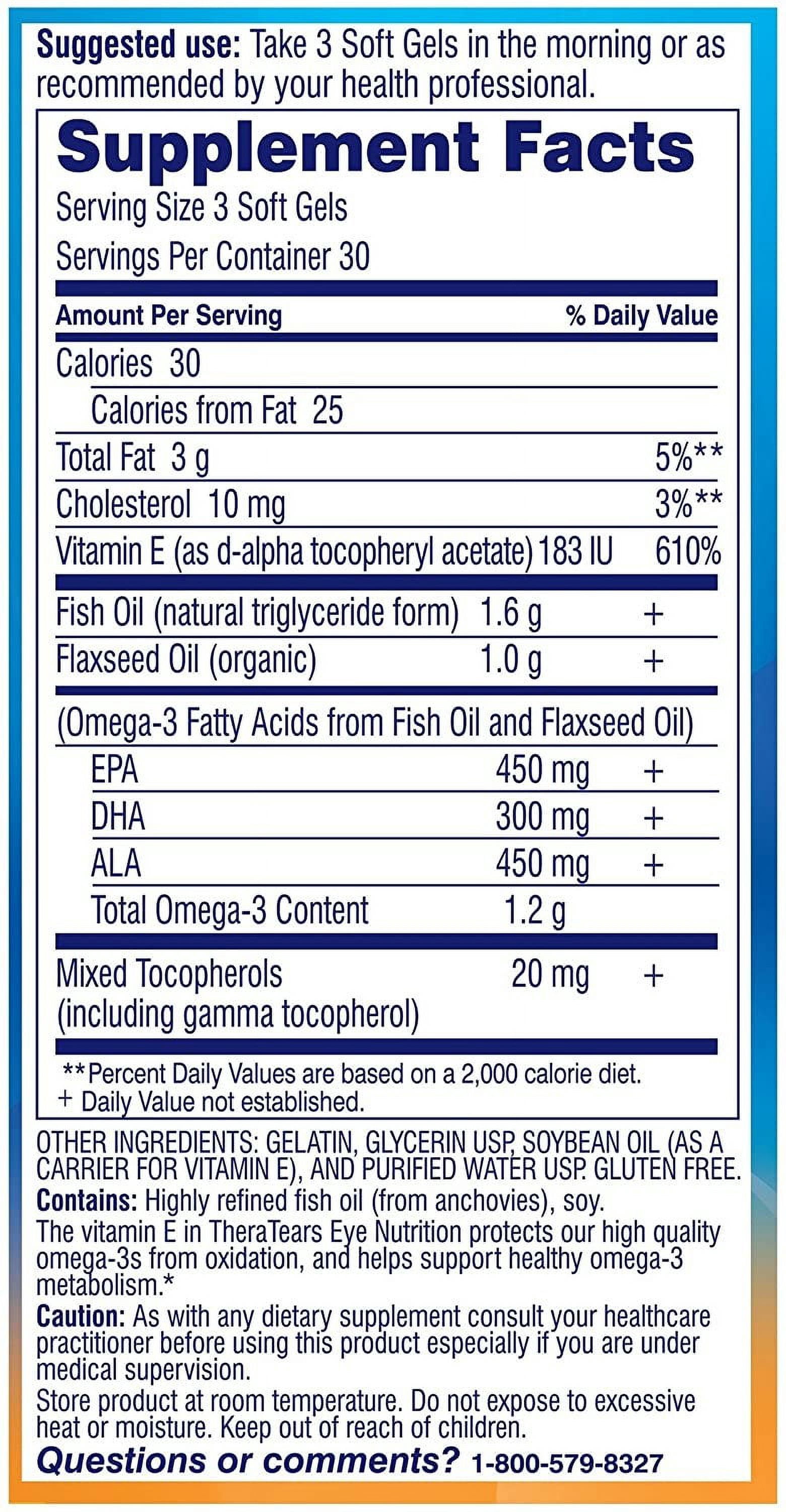 TheraTears Eye Nutrition- 90 CT- Omega 3 Supplement