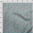 thumbnail image 3 of oneOone Cotton Poplin Dusty Blue Fabric Floral Fabric For Sewing Printed Craft Fabric By The Yard 42 Inch Wide, 3 of 4