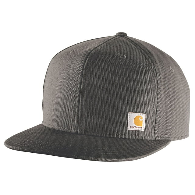 Cap Carhartt Firm Duck Flat Brim para hombre, color gris