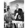 thumbnail image 2 of Artist Peter Hurd Finishing The Official White House Portrait Of President Lyndon Johnson. Jan. 27 History, 2 of 2