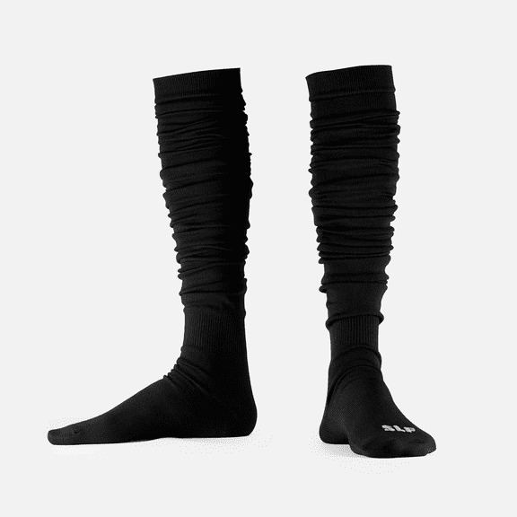 Black Long Scrunchie Socks