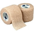 thumbnail image 2 of 3M Coban Cohesive Bandage, Non-Woven/Elastic/Latex, 2 In. x 5 Yd., Standard Compression, Self-Adherent Closure, Tan, Non-Sterile, 16 Count, 2 of 3
