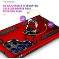 thumbnail image 4 of DaXi for Samsung Galaxy S23 Ultra Case, Military Grade Protective Case with Ring Car Mount -Red, 4 of 12
