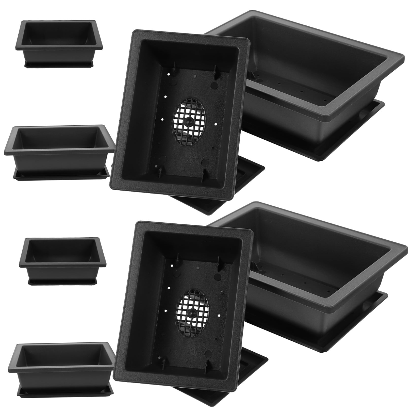Soimiss 8 Sets Succulent Plant Pot Plastic Drainage for Outdoor Gardening