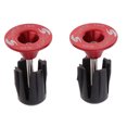 thumbnail image 2 of 2-Pack Tapones de extremo de barra de aluminio Tapas de extremo de manillar para bicicletas de carretera Rojo Sunnimix Enchufes de extremo de barra, 2 of 7