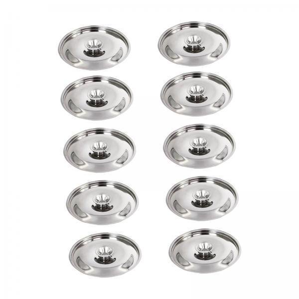 Tapas de acero inoxidable,Tapa para sartén pequeña,reutilizable,con asa,Tapa para condimentos Reemplazo de tapa universal,Tapa de acero inoxidable para cacerola de 4 y 5