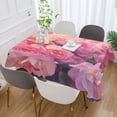thumbnail image 6 of 60x90 Inch Tablecloth Polyester Square Tablecloth for Home Kitchen Dinner Decor Pastel Pink Roses, 6 of 9