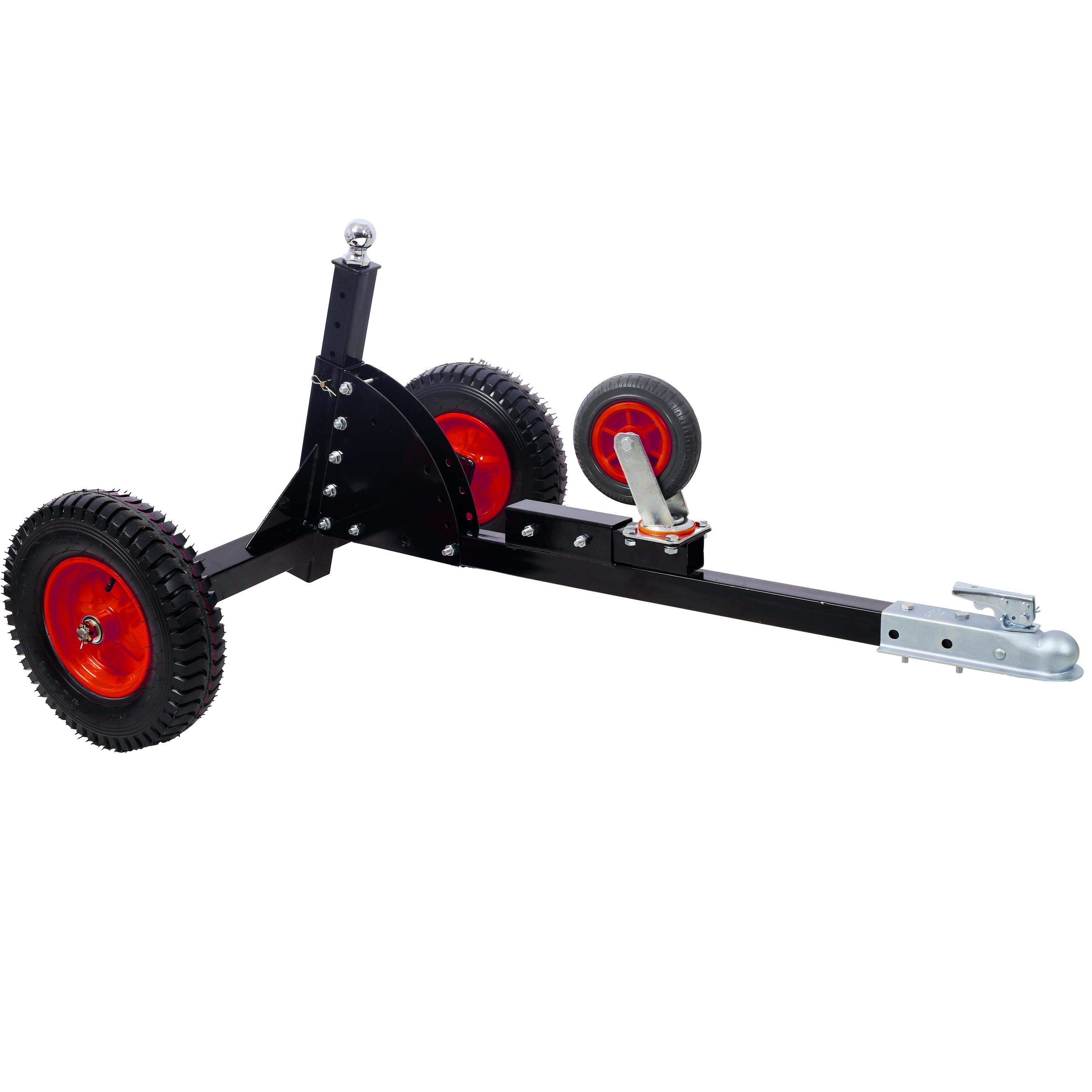 2-in-1 Heavy Duty 1,500lbs Trailer Dolly Load Capacity, Trailer Mover 2" Hitch Ball, 24"-35.4" Adjustable Height Trailer RV Boat