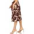 thumbnail image 2 of Women's Casual Floral A-line Printed High Waist Bow Tie Belted Knee Length Midi Skirt, 2 of 6