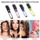 thumbnail image 4 of 4 pcs Colorful Portable Folding Hair Brush with Mirror Compact Pocket Hair Comb for Travel Gift Idea, 4 of 5