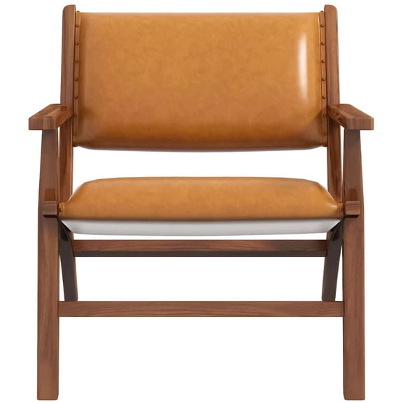 Ashcroft Furniture Hendrix Antique Tan Leather Arm Chair