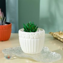 EGYMEN Plastic Imitation Glazed Vase, Decorative Flower Arrangement Vase, Living Room Flower Pot, TV Cabinet Decoration, Dried Flower Holder