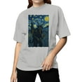 thumbnail image 2 of Starry Night Krampus Art Print Women's T-shirt, 2 of 3