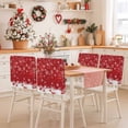 thumbnail image 2 of Red Christmas Balls Chair Covers Set of 6 Winter Xmas Ball Snowflakes Scenery Chair Back Covers Stretch Removable Washable Slipcovers Protector for Dining Room Kitchen Party Decor, 2 of 5