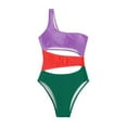thumbnail image 4 of Conjunto de traje de baño de Bikini calado todo en uno cómodo sin espalda con empalme de Color sólido para mujer con estilo OAVQHLG3B Store  lin121212, 4 of 4