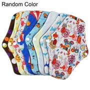 Limei Reusable Menstrual Pads, Bamboo Cotton Panty Liner Washable Reusable Menstrual Cloth Towel Pads, Overnight Cloth Panty Liners Period Pads-1Pcs (Random Color)