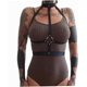 thumbnail image 3 of 1 Uds (negro) sujetador de cuero ropa interior divertida gran oferta correa de pecho de cuero para mujer correa de pecho Punk ajustable correa de jaula de pecho ajustable Sincero Electrónica, 3 of 5