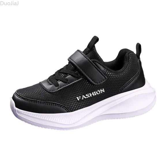 DuoJiaJ Breathable Mesh Girls Sneakers Lightweight Casual Running Shoes For Kids Comfortable Athletic Footwear Non Slip Flexible Sole Girls Breathable Running Shoes Size 11,Black