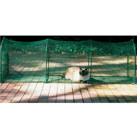 Kittywalk Deck and Patio Outdoor Cat Enclosure, Green, 72