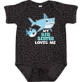 thumbnail image 3 of Inktastic My Big Sister Loves Me with Cute Sharks Boys or Girls Baby Bodysuit, 3 of 5