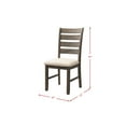 thumbnail image 4 of Picket House Furnishings Dex Ladder Back Side Chair Set - Smokey Walnut/ Cream Upholstery, 4 of 4