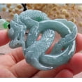 thumbnail image 5 of Icy Green Natural A Jade jadeite Pendant Dragon Circle Necklace 677303 TN, 5 of 10