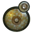 thumbnail image 3 of Novatto CELEBRAZIONE Glass Vessel Bathroom Sink Set, Brushed Nickel, 3 of 4